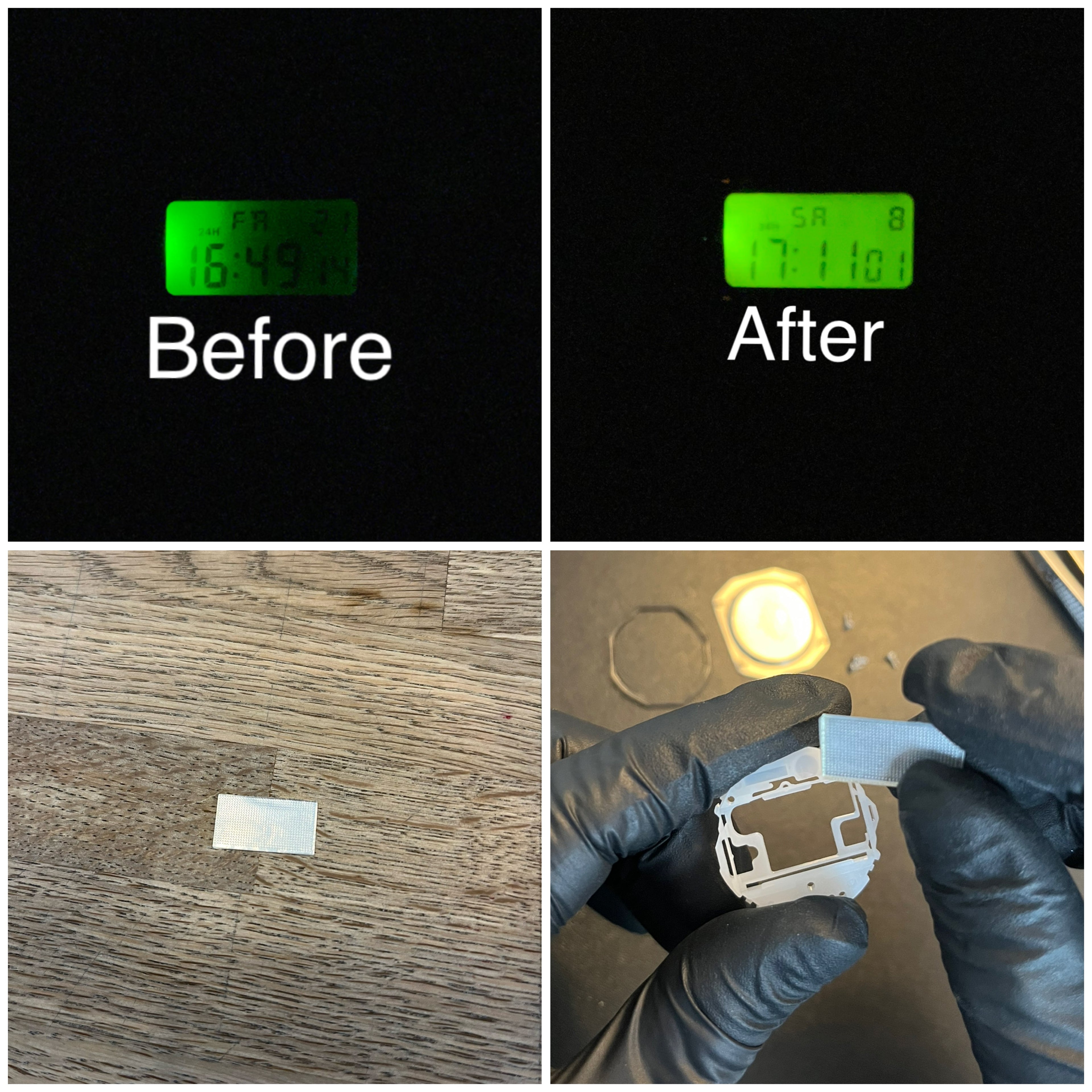 Casio f-91w Backlight mod kit