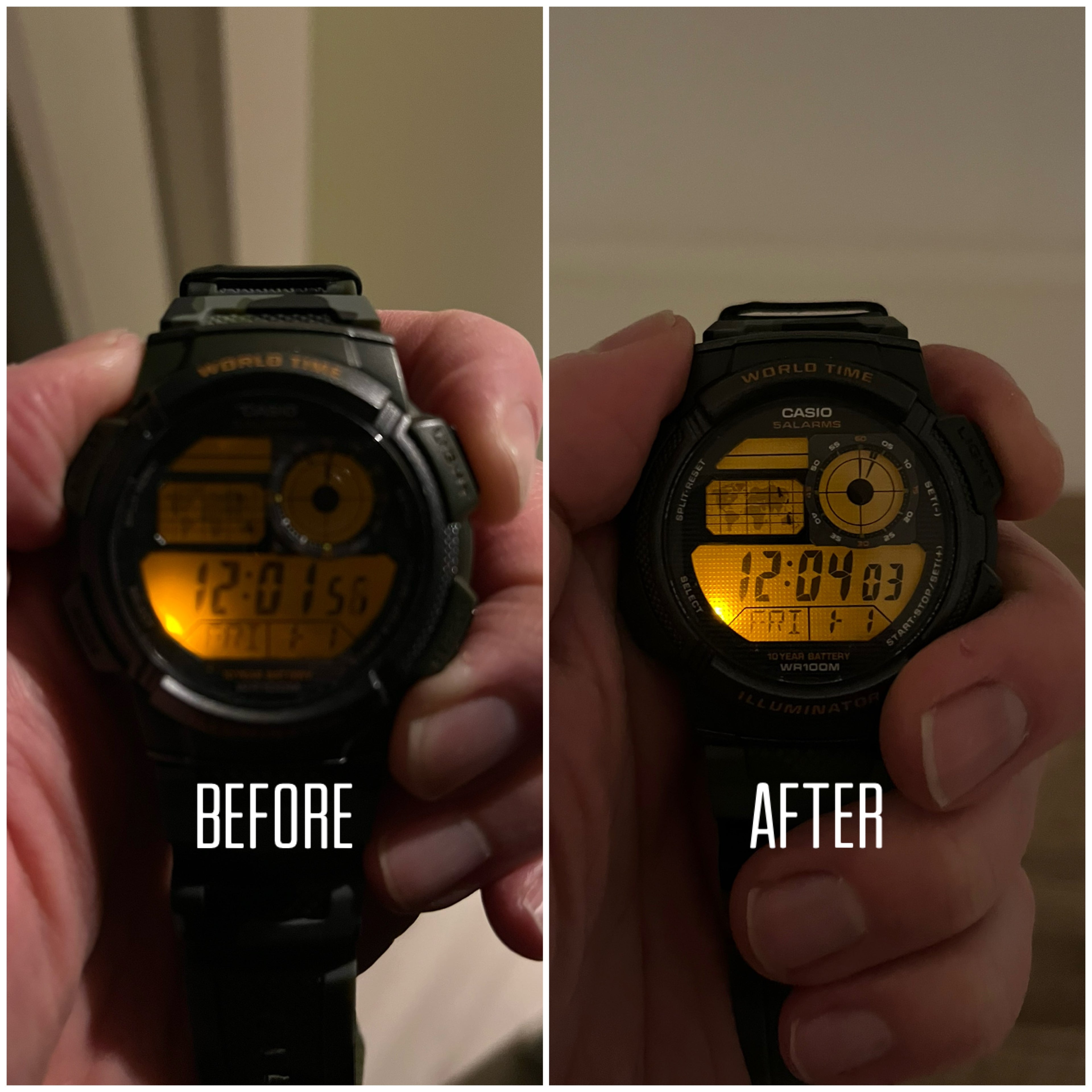 Casio AE-1200 Backlight mod kit